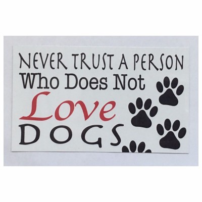 Dog Love Dog's Trust Sign Tin/Plastic Rustic Woof Kennel Pet Plaque Wall    302344441818